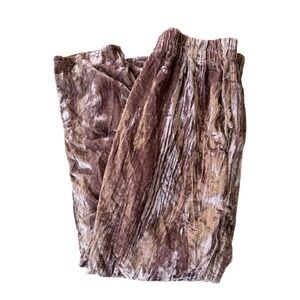 TINA JO Josephine Crushed Velvet Pants Tapered Trouser Elastic Waist‎ Women's XS